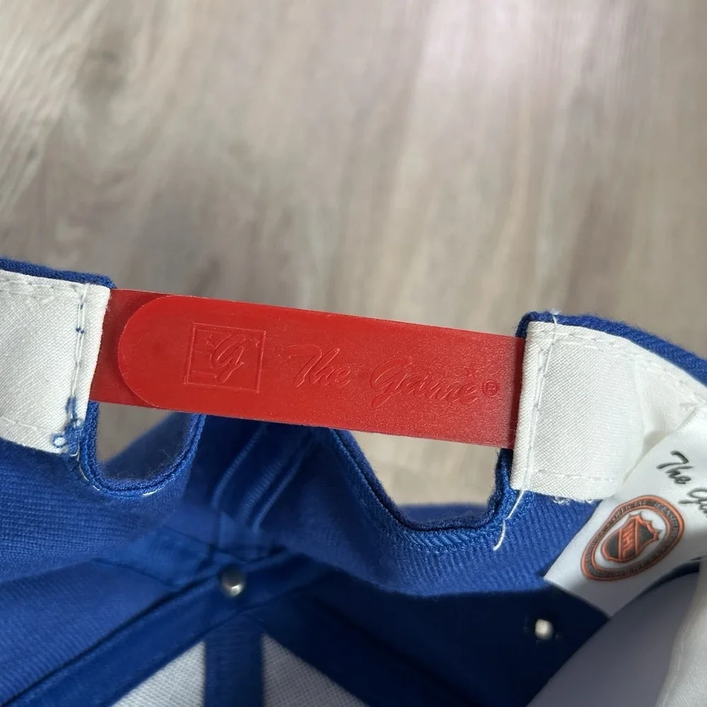 VTG New York Rangers Snapback Hat NHL Hockey Blue Red The Game Wool Cap - Picture 7 of 10